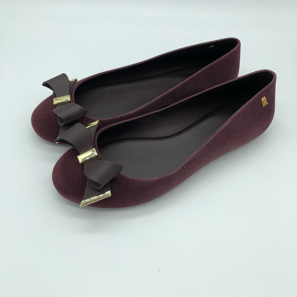 Mel by Melissa burgundy flats size 7
